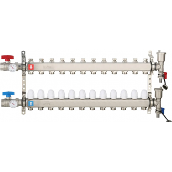 Коллектор регулируемый с запорными клапанами GAPPO G426.12 12-вых.x1"x3/4"