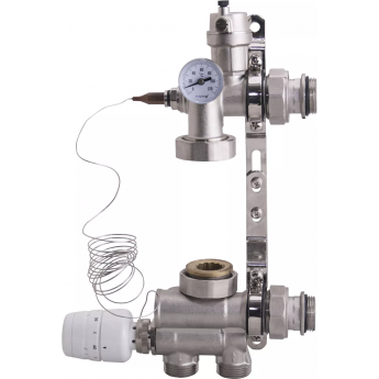 Насосно-смесительный узел с байпасом и обратным клапаном без насоса GAPPO G1492 1" 20-60°С