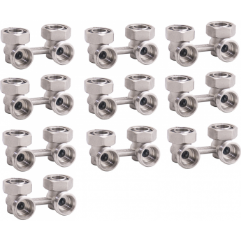 Узел нижнего подключения радиатора GAPPO G268.05 3/4"х3/4" для двухтрубной системы Н-образный, угловой Узел нижнего подключения радиатора GAPPO G268.05 3/4"х3/4" для двухтрубной системы Н-образный, угловой